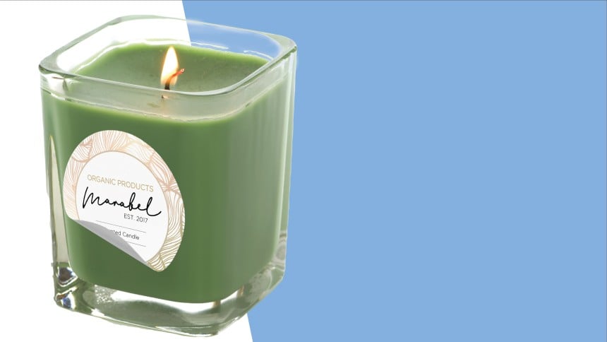 candle product labels & custom stickers printing
