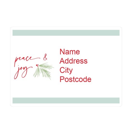 Christmas Peace & Joy - Address Labels Design