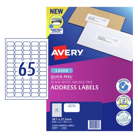 preprinted return address labels